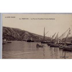 06 - Menton - Le Port et frontière Franco-Italienne- Non voyagé - Dos divisé...