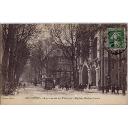 06 - Nice - Avenue de la Victoire - Eglise Notre-Dame - Voyagé - Dos divisé...