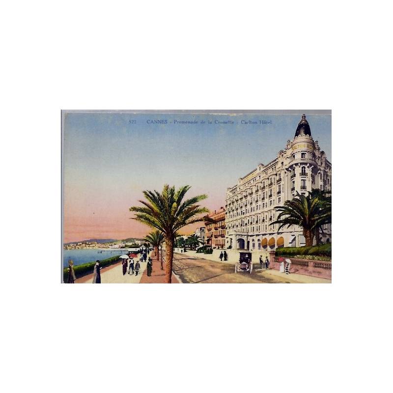 06 -Cannes - Promenade de la croisette - Carlton Hôtel - Non voyagé - Dos di...