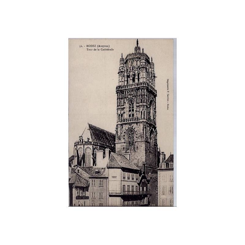 12 - Rodez - Tour de la cathédrale - Non voyagé - Dos divisé...