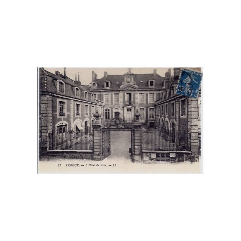 14 - Lisieux - l ' Hôtel de ville - Voyagé - Dos divisé...