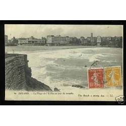 35 - Dinard - La plage de l'Ecluse un jour de tempete