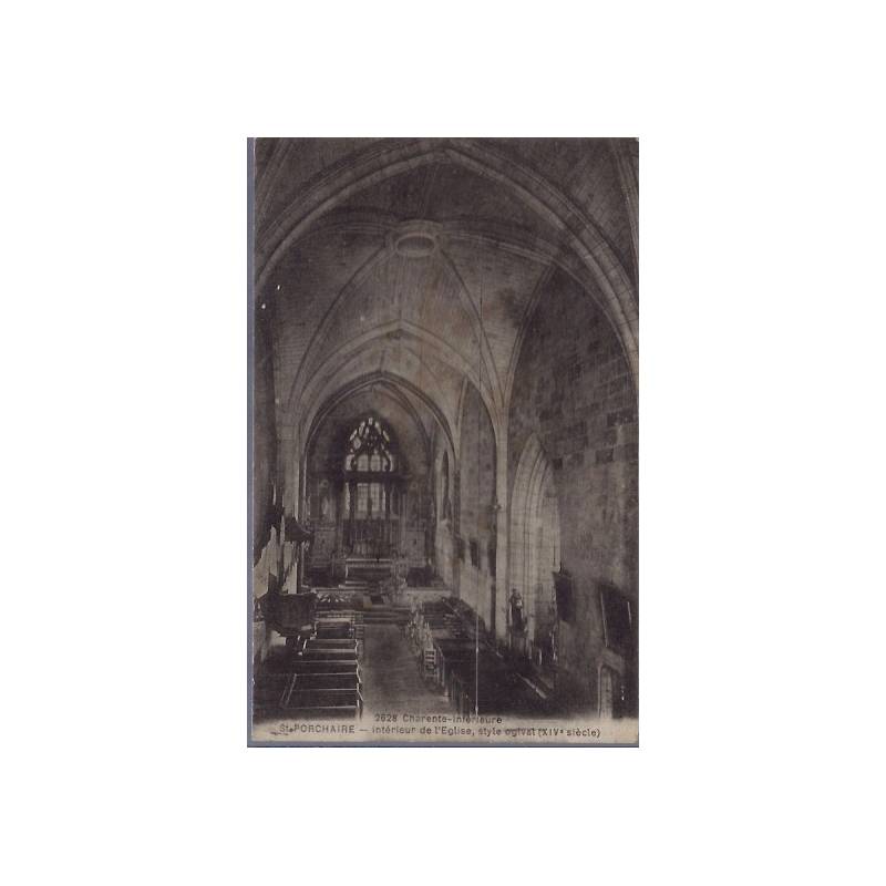 17 - St-Porchaire - Intérieur de l'église - style ogivat XIV eme siècle - Vo...