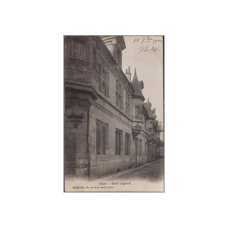 21 - Dijon - Hôtel Liégeard - Voyagé - Dos non divisé...