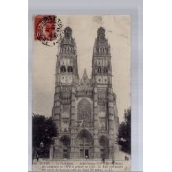 37 - Tours - la cathédrale - Saint-Gatien - Voyagé - Dos divisé...