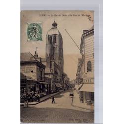 37 - Tours - La rue des Halles et la tour de l' Horloge - Voyagé - Dos divi...