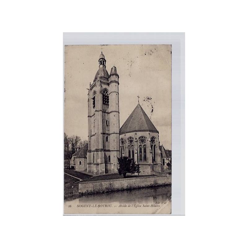 27 - Nogent-le-Rotrou - Abside de l' église Saint-Hilaire - Voyagé - Dos di...