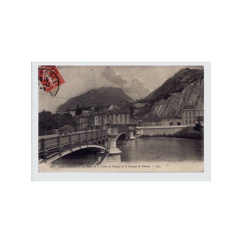 38 - Grenoble - Le pont de la porte de France et le casque de Néron - Voyag...