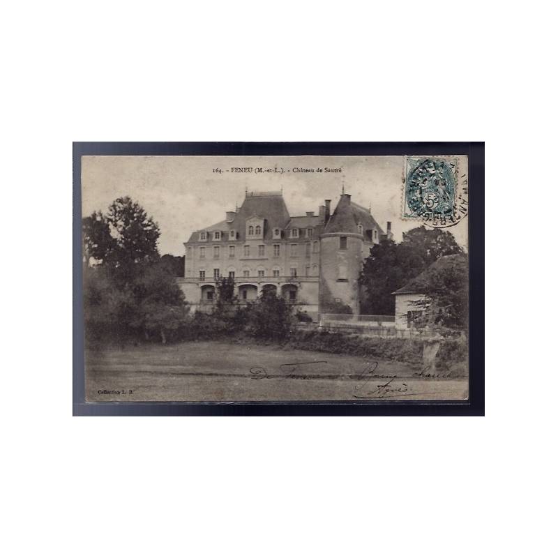 49 - Feneu - Château de Sautré - Voyagé - Dos divisé...