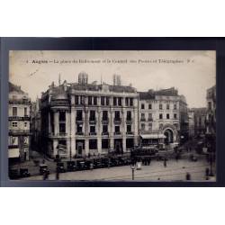 49 - Angers - La place du ralliement et le central des postes et télégraphe...