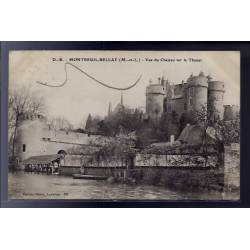 49 - Montreuil-Bellay - Vue du château sur le Thouet - Voyagé - Dos divisé...