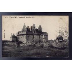 49 - Tigné - Ruines du château de Riou - Voyagé - Dos divisé...
