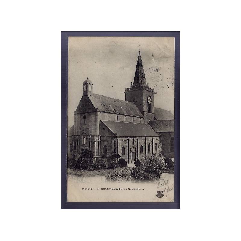 50 - Granville - Eglise Notre-Dame - Voyagé - Dos divisé