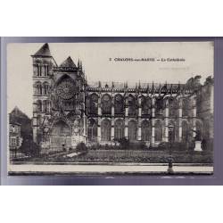 51 - Châlon-sur-Marne - La Cathédrale - Voyagé - Dos divisé