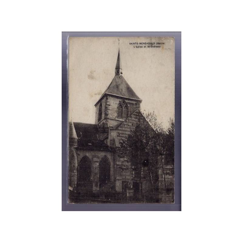 51 - Sainte-Menehould - l' église et le château - Non voyagé - Dos divisé