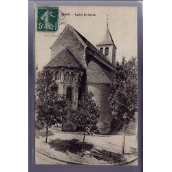 58 - Cosne - Eglise St-Agnan - Voyagé - Dos divisé