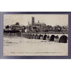 58 - Nevers - Vue générale et Pont de Loire - Voyagé - Dos divisé