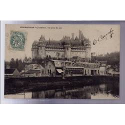 60 - Pierrefonds - le château - vue prise du Lac - Voyagé - Dos divisé