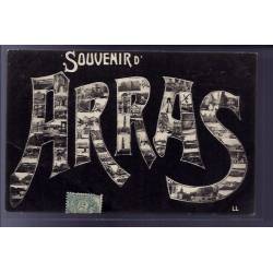 62 - Arras - Carte " souvenir d' Arras" avec différentes vues de la ville - V
