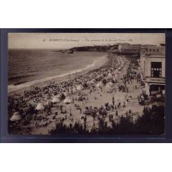 64 - Biarritz - Vue générale de la grande plage - Voyagé - Dos divisé
