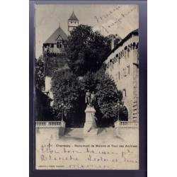 73 - Chambéry - Monument de Maistre et Tour des Archives - Voyagé - Dos non d