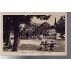 74 - Thonon-les-Bains - Place du château - Non voyagé - Dos divisé