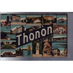 74 - Thonon-les-Bains - différentes vues de la Ville - Voyagé - Dos divisé