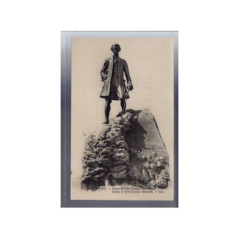 74 - Chambéry - Statue de Jean-Jacques Rousseau - Non voyagé - Dos divisé