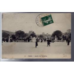 75 - Paris - Jardins des Tuileries - Voyagé - Dos divisé