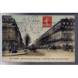 75 - Paris - Boulevard des Capucines - le café de la Paix et le Grand Hôtel -