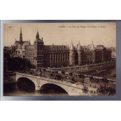 75 - Paris - le pont au change et le Palais de Justice - Non voyagé - Dos div