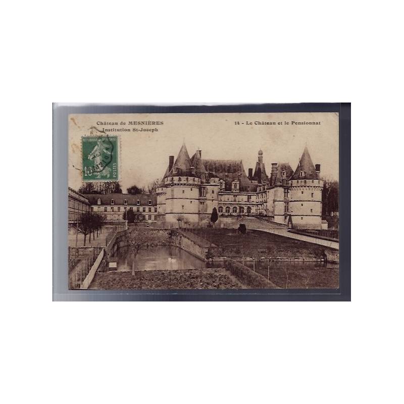 76 - Château de Mesnières - institution St-Joseph - Le château et le Pensio