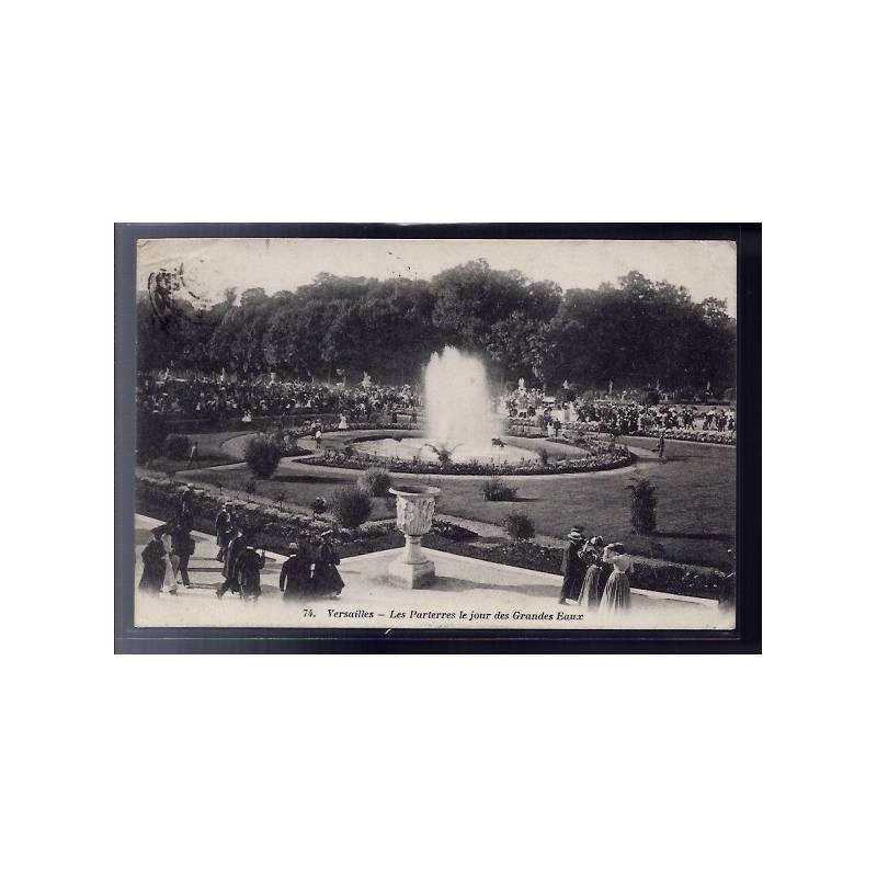 78 - Versailles - les Parterres le jour des Grandes eaux - Voyagé - Dos div