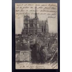 80 - Amiens - la Cathédrale - vue générale prise du Beffroi - Voyagé - Dos 
