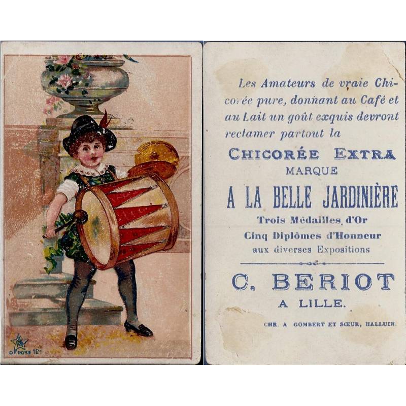 Chromo - Chicorée Extra La Belle Jardinière - Joueuse de Tambour - Ber