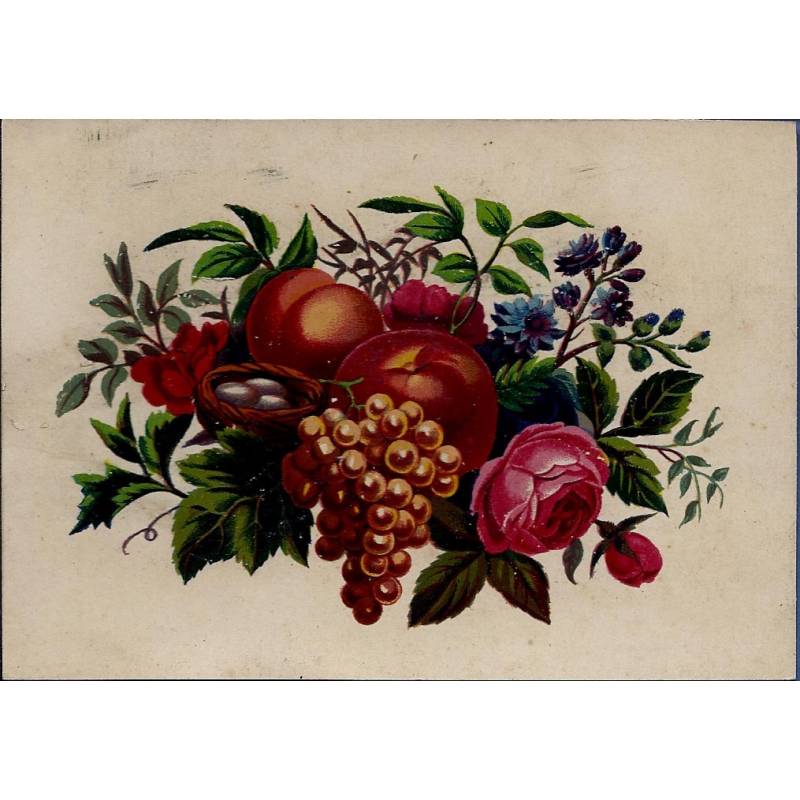 Chromo - Fleurs et fruits IV - Bon état - 9 cm x 13 cm