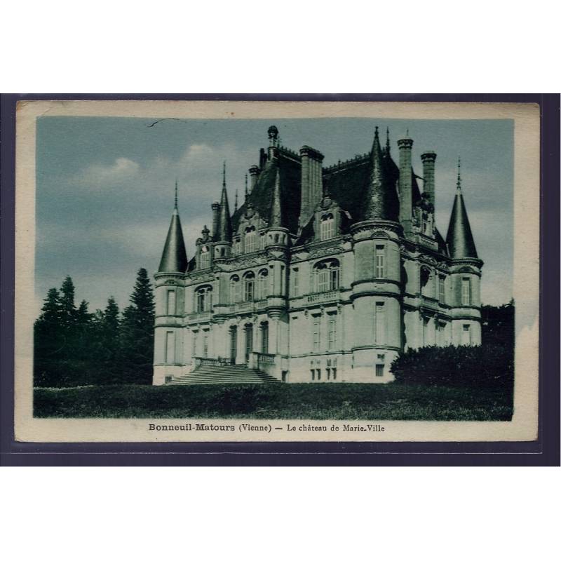 86 - Bonneuil-Matours - le château de Marie-Ville - Non voyagé - Dos divisé
