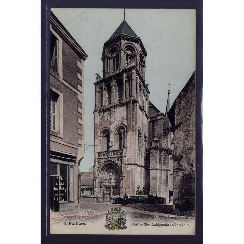 86 - Poitiers - L' église Ste-Radégonde XVe siècle - Voyagé - Dos divisé