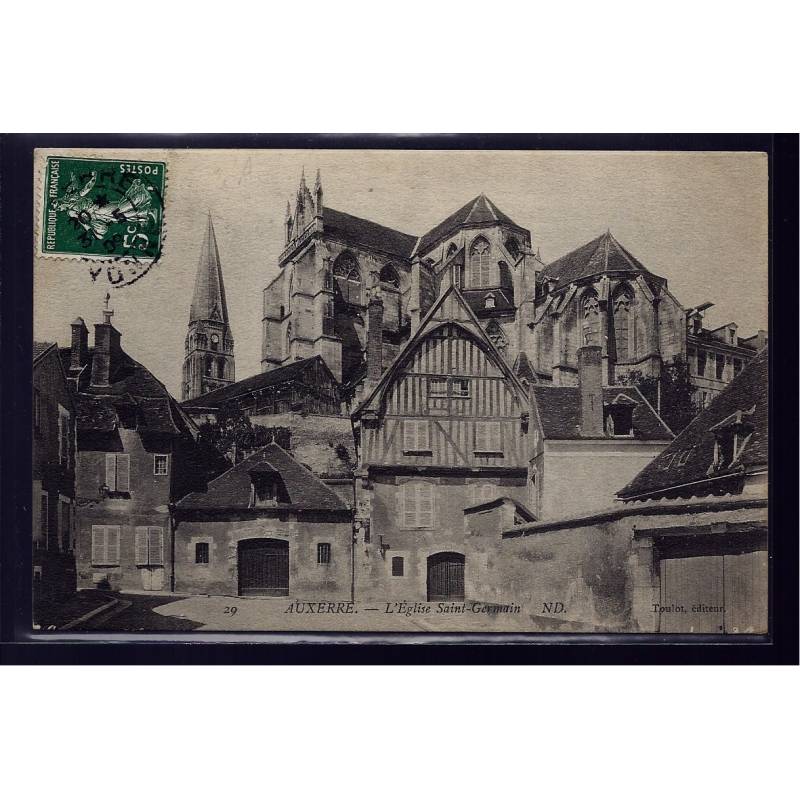 89 - Auxerre - L' église Saint-Germain - Voyagé - Dos divisé