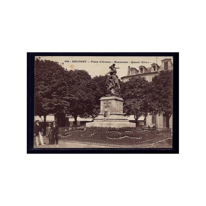 90 - Belfort - Place d' Armes - Monument  "Quand Même" - Voyagé - Dos divis