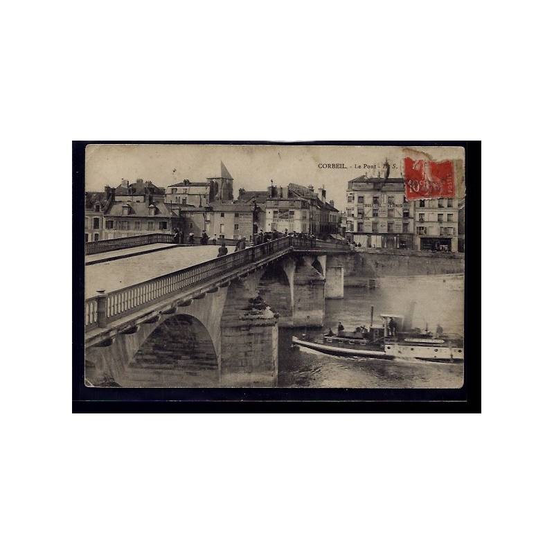 91 - Corbeil - Le Pont - Voyagé - Dos divisé