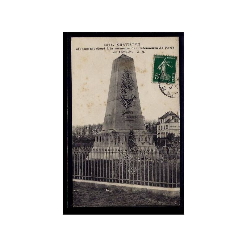 92 - Châtillon - Monument élevé à la mémoire des défenseurs de Paris en 187