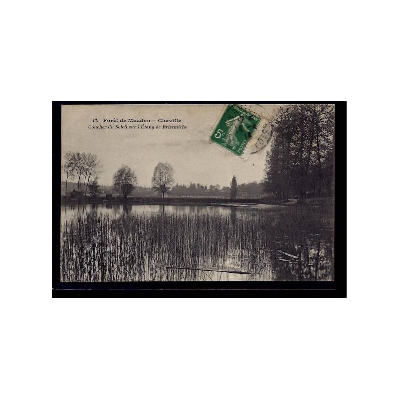 92 - Forêt de Meudon - Chaville - coucher du soleil sur l' étang de Brisemi