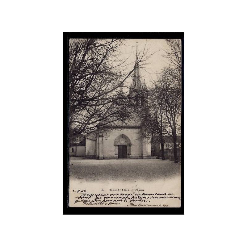 94 - Boissy-St-Léger - L' église - Voyagé - Dos non divisé