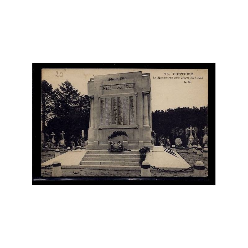 95 - Pontoise - Le Monument aux morts 1914-1918 - Voyagé - Dos divisé