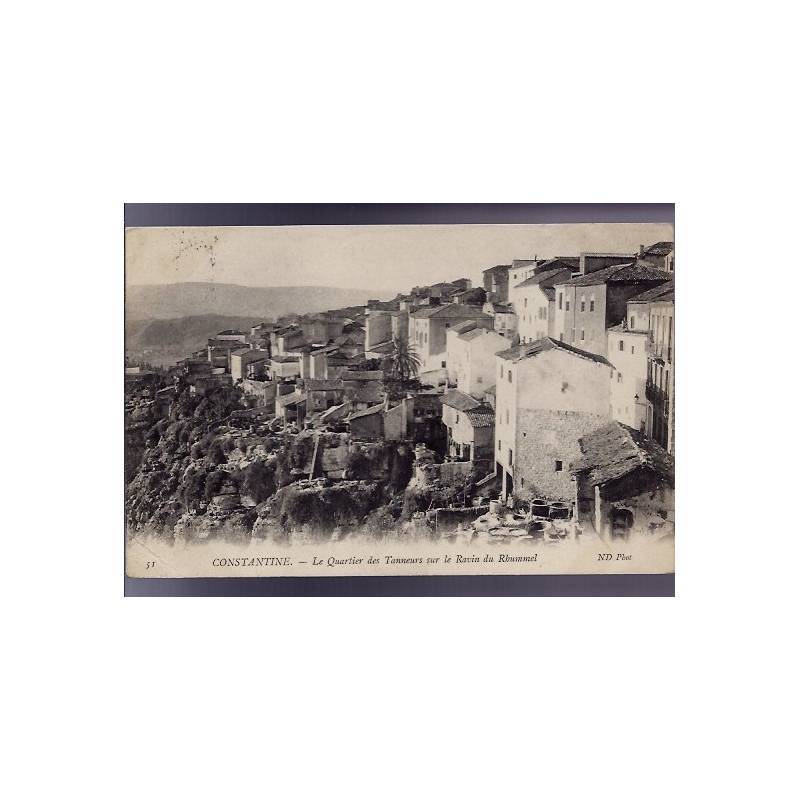 Algérie - Constantine - Le quartier des tanneurs sur le ravin du Rhummel - 1905
