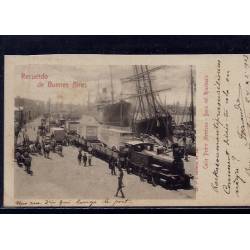 Argentine - Recuerdo de Buenos Aires - Calle Pedro Mendoza - Boca del Riachuelo - 1903 - Train - Bateaux - Animée